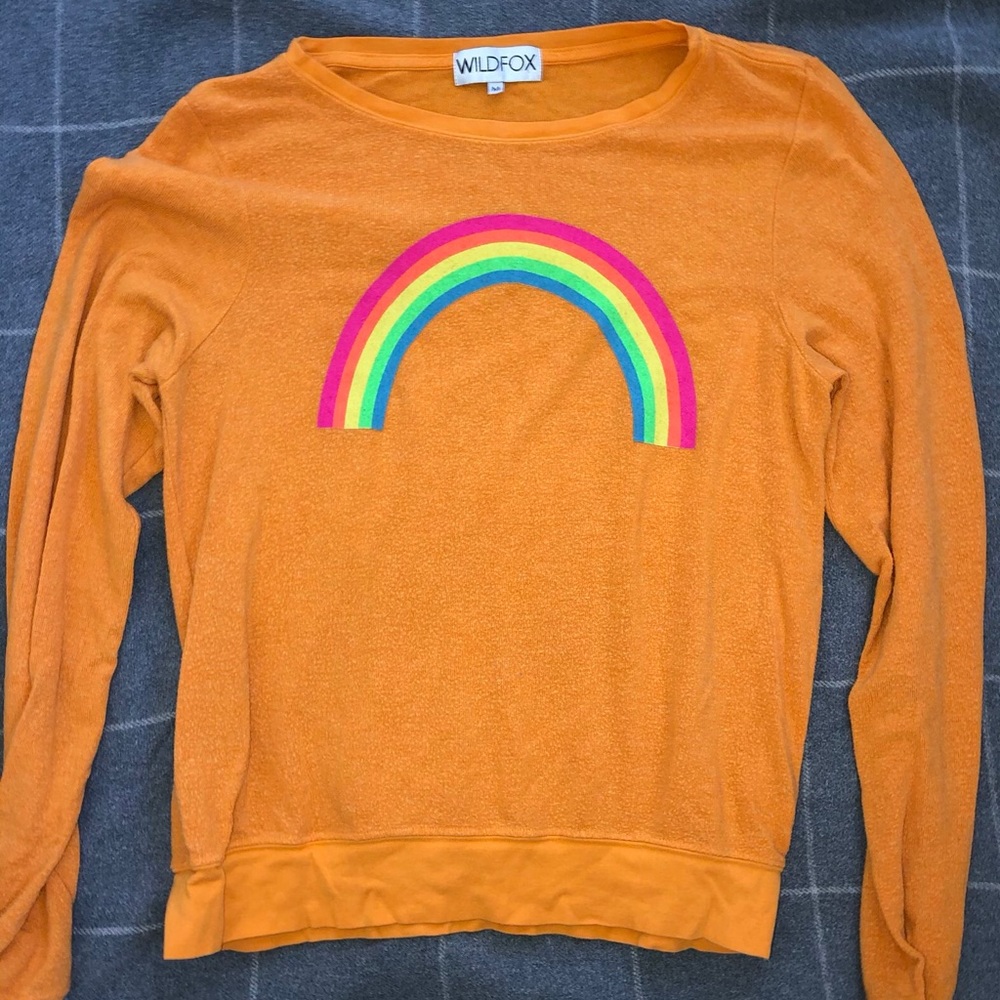 Wildfox rainbow baggy sweater Medium